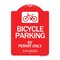 Signmission Bicycle Parking by Permit C.V.S. 21210 W/ Bicycle Graphic Heavy-Gauge Alum, 18" x 24", RW-1824-24322 A-DES-RW-1824-24322 - alternate 1